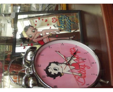 Betty Boop alarm clock and mirror