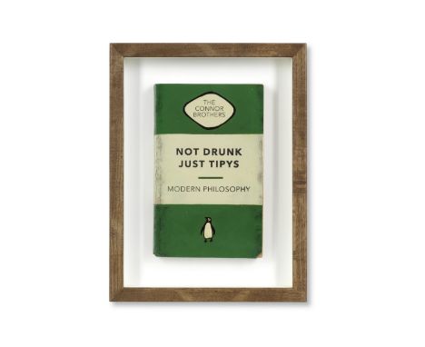 The Connor Brothers (British, born 1968)Not Drunk Just Tipys Hand-painted vintage paperback with acrylic and screenprint in c