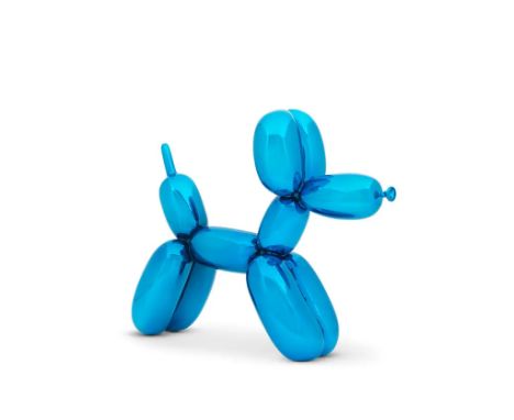 Jeff Koons (American, born 1955)Balloon Dog (Blue) Porcelain multiple painted in chrome, 2021, with the printed signature, da