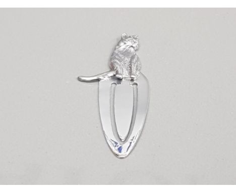 925 SILVER BOOKMARK SET WITH CAT FINIAL