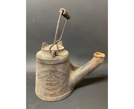 A Wells Unbreakable oil lamp, no.18.