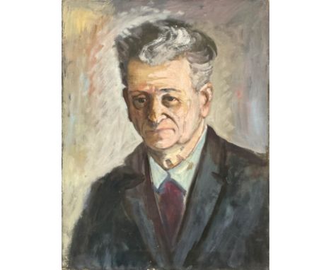 Wilhelm RAAB (1907 - 1989). "Mein Vater". Wohl 1940/50er Jahre.Circa 41,5 cm x 31,5 cm. Gemälde. Öl auf Leinwand. Portrait de