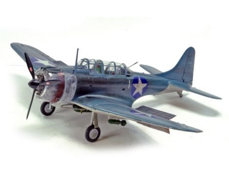 Large Hand Built Plastic Model Aircraft. Some light damage likely expected due to fragile nature but displays well.