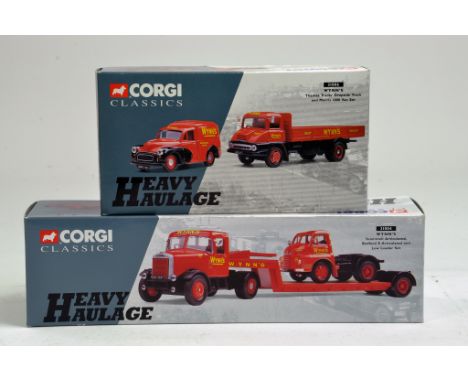 Corgi 1/50 Diecast Truck issue comprising No. 31006 Thames Trader and Morris Van Set, Wynns, plus No. 31004 Scammell Low Load