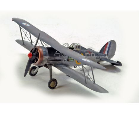Large Hand Built Plastic Model Aircraft. Some light damage likely expected due to fragile nature but displays well.