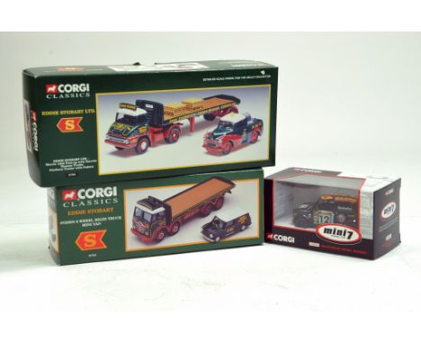 Corgi 1/50 Diecast Truck issue comprising Eddie Stobart Limited Edition Duo and Mini Racing 7 Club item. Looks to be near min