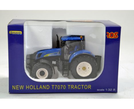 ROS 1/32 New Holland T7070 Tractor.  Looks to be complete, excellent and with original box/boxes.
