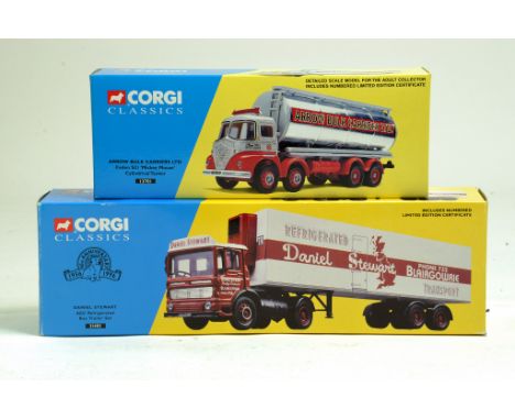 Corgi 1/50 Diecast Truck issue comprising No. 13701 Foden S21  Mickey Mouse, Arrow Carriers plus No. 21402 AEC Fridge Trailer