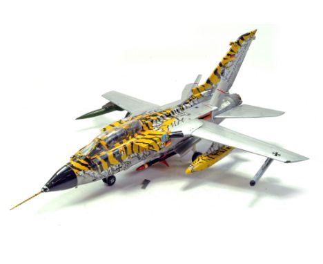 Large Hand Built Plastic Model Aircraft. Tornado. Some light damage likely expected due to fragile nature but displays well.