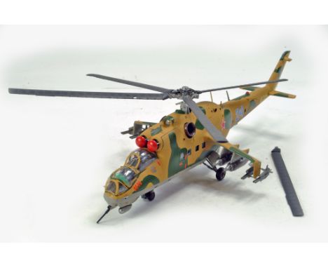 Large Hand Built Plastic Model Aircraft comprising MI-24 Russian Attack Helicopter. Some light damage likely expected due to 