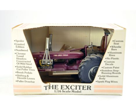 Custom Pine Crest Farms 1/16 Super Rare 'The Exciter' Pulling Tractor. A famous machine from wisconsin and now archived in th