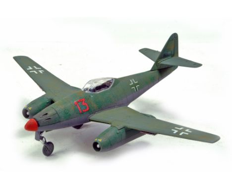 Large Hand Built Plastic Model Aircraft comprising ME 262A. Some light damage likely expected due to fragile nature but displ