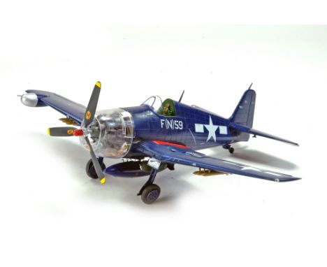 Large Hand Built Plastic Model Aircraft. Some light damage likely expected due to fragile nature but displays well.