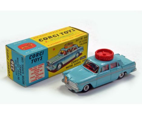 Corgi No. 236 Austin A60 De-luxe Saloon Motor School Car in light blue, red interior. Superb. Excellent to Near Mint in Excel