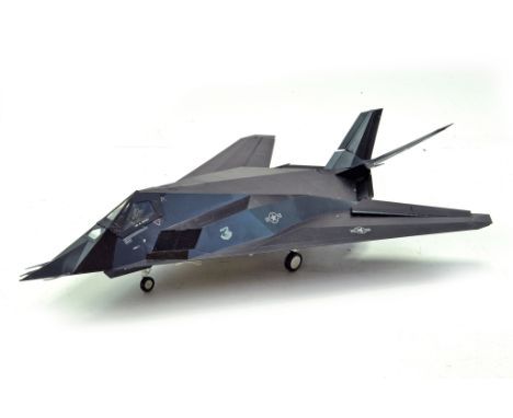 Large Hand Built Plastic Model Aircraft comprising F-117A. Some light damage likely expected due to fragile nature but displa