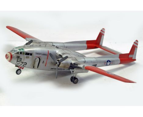 Large Hand Built Plastic Model Aircraft. Some light damage likely expected due to fragile nature but displays well.