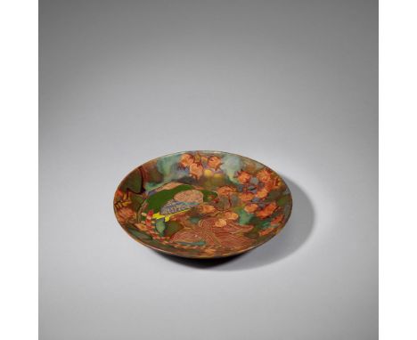 Sándor Apáti Abt (attributed) for ZsolnayEosin glazed plate, circa 1890Earthenware, with iridescent polychrome glazes.29cm di