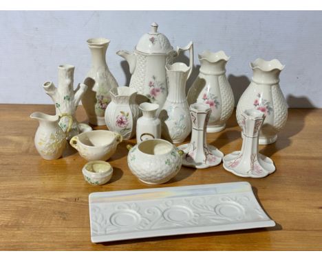 A quantity of Belleek and Donegal Pottery.