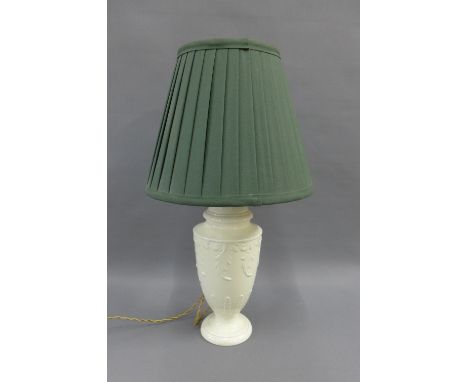 Wedgwood Cream Ware table lamp base and shade 
