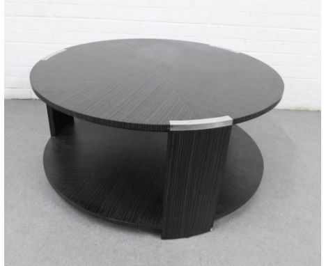 Julian Chichester 'Tribeca' circular two tier coffee table, 46 x 100cm  