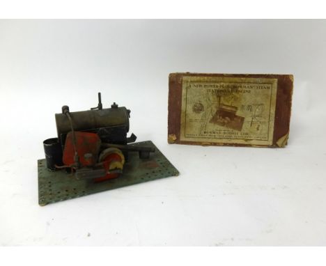A vintage Bowman stationary steam engine.