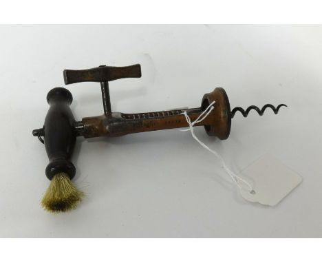 Thomas Lund, 1838, British patent corkscrew.