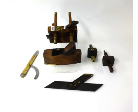A collection of vintage woodworking tools.