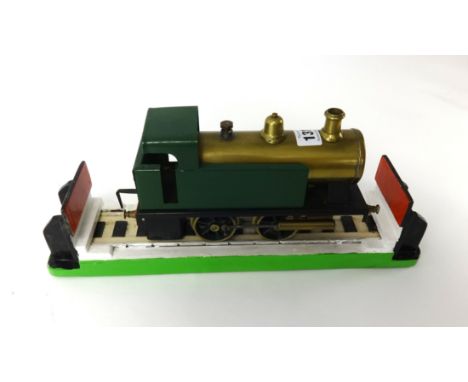 Model of a steam engine with track, length 24cm