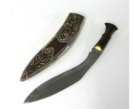 A 6th GR Kothimora kukri knife with jewelled scabbard.