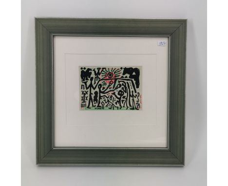 PENCK, A. R. (eigentlich Ralf Winkler, Dresden 1939-2017 Zürich), Multiple / Farboffset: "Deutschland nach der Wahl", 1990, v
