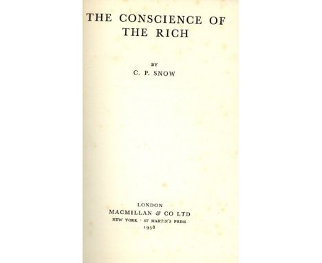 Six Early First Editions

Snow ( C P)  The Light and the Dark (Faber 1947) . Author's Second Book.  About v.g. in blue cloth,