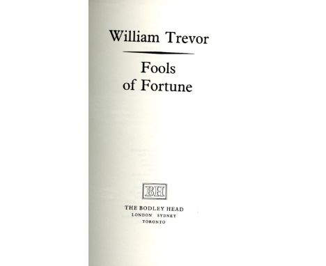 Trevor (William)  Fools of Fortune,   Copy No. 28 of 50 specially bound copies of the First UK Edition, bound by Kennys, Galw