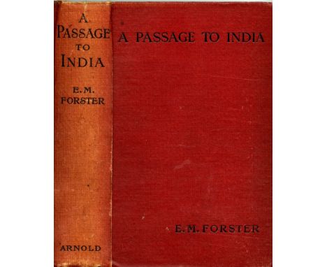 Forster (E M)  A Passage to India (Edward Arnold 1924) First Edition.  In original red cloth, lacks d.w., good+. Prelims, lat