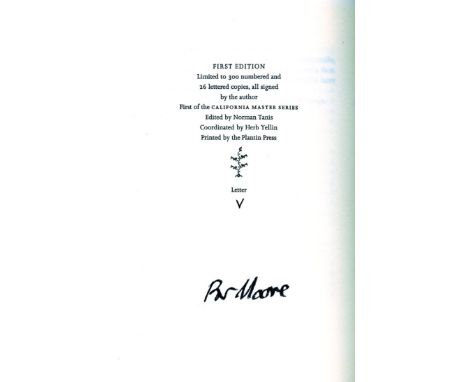 Moore (Brian)   Two Stories, (Santa Susana Press 1978)  First Edn. One of 26 lettered copies, of which this is letter V.  Fir