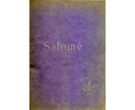 Scarce First Edition

Wilde (Oscar) Salome Drame en un Acte. sm. 4to Paris & L. (Libraire de l'Art Independant ... / Elkin Ma