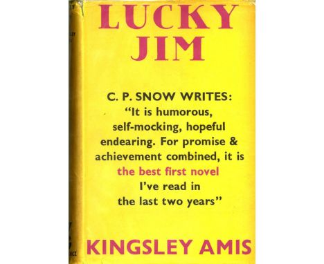 Four Signed First Editions

Amis (Kingsley) Lucky Jim (Gollancz, 1953), v.g. in cloth, d.w., spine ends of cloth faded, some 