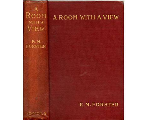 Forster (E M)   A Room with a View (Edward Arnold 1908) First Edition, in original red cloth, lacks d.w., neat owner name (An