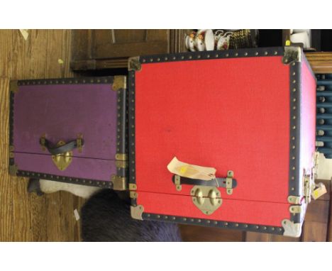 Two vintage travel trunks