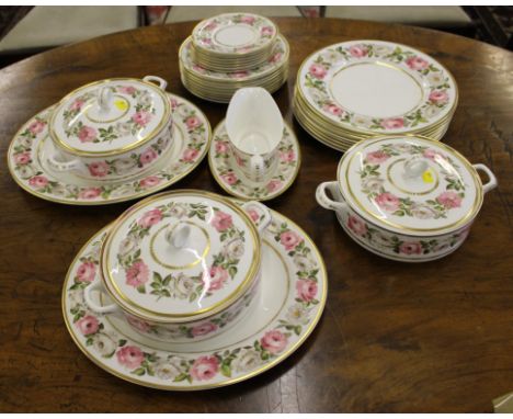 A Royal Worcester 'Royal Garden' dinner service, thirty-one pieces