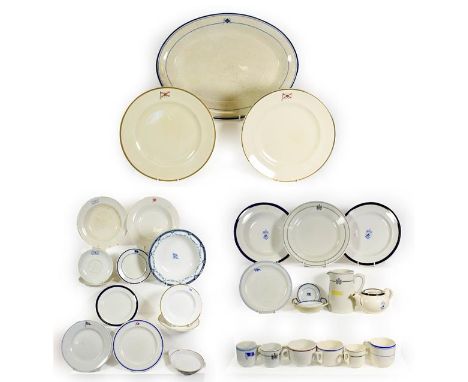 Various Shipping Companies Ceramic Group including a large platter, various plates and others