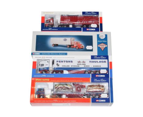 Corgi Commercial Vehicles ERF Brian Harris, Scania Pentons Haulage, Volvo Ed Weetman and Mack Mason-Dixon (all E boxes E-G) (