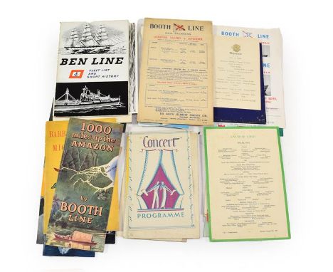 Shipping Paperwork Anchor Line: SS Britannia Fancy dress carnival leaflet 1933, SS Britannia List of saloon passengers 1926, 