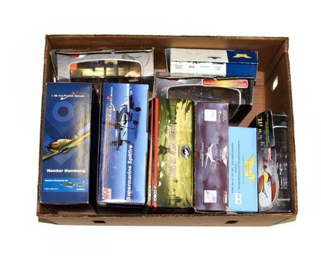 Corgi Aviation Archive 1:72 Models Douglas DC3, Hurricane and Spitfire; Corgi Grumann Avenger, Hurricane, Me 109 and Hawker T