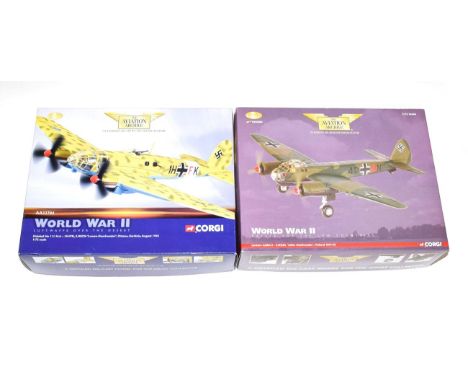 Corgi Aviation Archive 1:72 Scale Two Junkers Ju88s AA33704 Lowen Geschwader and AA36702 Adler Geschwader(both E boxes E-G) (