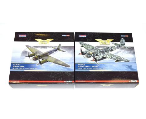 Corgi Aviation Archive 1:72 Scale Two Junkers Ju88s AA36703 Lister March 1943 and AA36704 Toskania Italy 1943 (both E boxes E