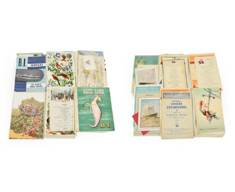 Aberdeen And Commonwealth Line Paperwork TSS Esperance Bay 1932 menu, Fares and Sailings to Australia, TSS Euripides daily pr