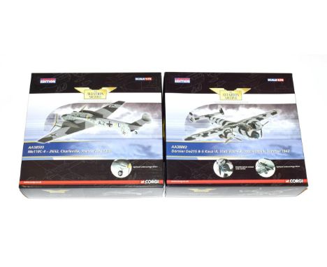 Corgi Aviation Archive 1:72 Scale Two Luftwaffe Aircraft AA38503 Me 110C-4 and AA38802 Dornier Do215 (both E boxes E-G) (2)