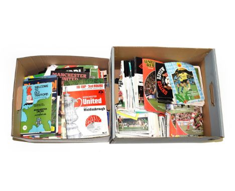 Manchester United A Collection Of Assorted Programmes dating from around 1970 onwards, together with a few ticket stubs and o