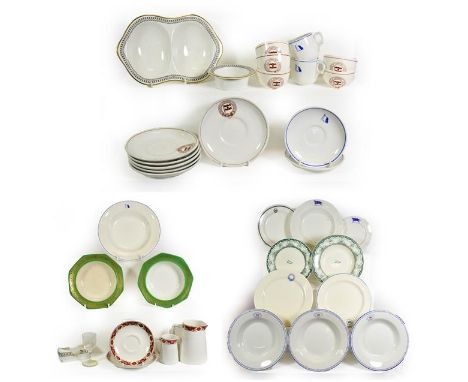 Various Shipping Companies Ceramic Group Cosens &amp; Company: five small bowls and six saucers; Brocklebank: bowl, two cups 