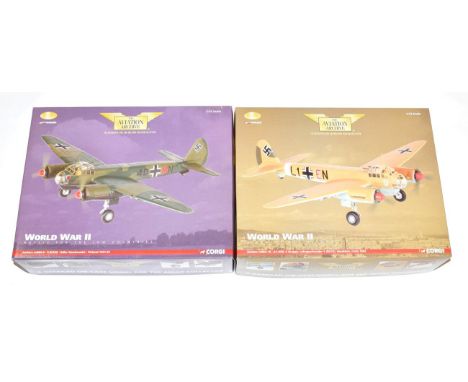 Corgi Aviation Archive 1:72 Scale Two Junkers Ju88s AA36701 Heraklion Crete 1942 and AA36702 Adler Geschwader (both E boxes E